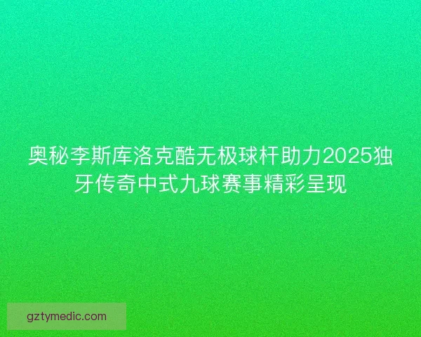奥秘李斯库洛克酷无极球杆助力2025独牙传奇中式九球赛事精彩呈现
